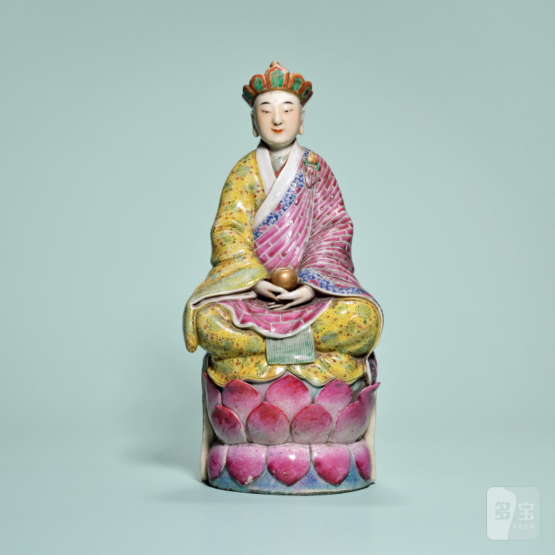 清 粉彩地藏王菩萨
